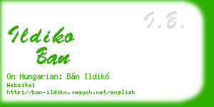 ildiko ban business card