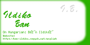 ildiko ban business card